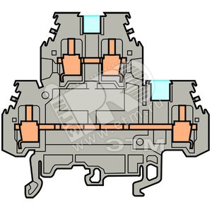 Клемма винтовая 4мм.кв. M4/6.D2-1 - ABB