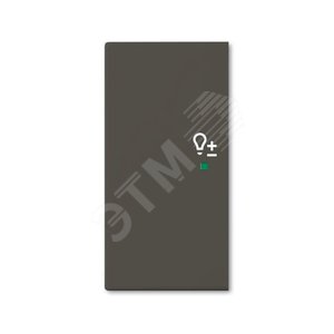 SRD-2-L-95 Клавиша двойная левая free@home, светорегулятор, Basic 55, цвет ch?teau-black - фото 2