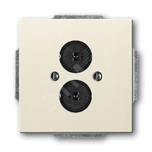 Плата центральная с суппортом с 2-мя разъёмами для громкоговорителя, серия solo/future, цвет savanne/слоновая кость 2