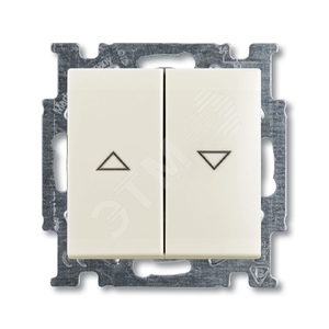 ABB Basic 55 Шале (белый) Выключатель жалюзийный | 1012-0-2186  | 2CKA001012A2186 | ABB - фото 2