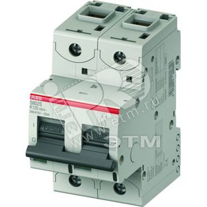 Выключатель автоматический двухполюсный S802S UC 13А K 50кА (S802S-UCK13) | 2CCS862001R1447 | ABB