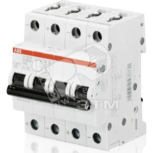 Выключатель автоматический четырехполюсный S204M UC 5А K 10кА (S204M K5UC) | 2CDS274061R0357 | ABB
