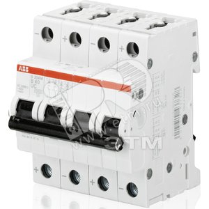 Выключатель автоматический четырехполюсный S204M UC 1,6А C 10кА (S204M C1,6UC) | 2CDS274061R0974 | ABB