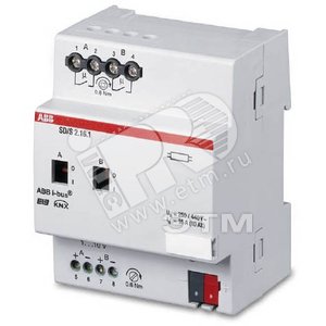 SD/S 2.16.1 Светорегулятор для ЭПРА 1-10В, 2 канала, 16А,  MDRC - ABB