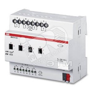 SD/S 4.16.1 Светорегулятор для ЭПРА 1-10В, 4 канала, 16А, MDRC | 2CDG110080R0011 | ABB
