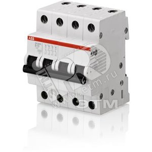 Выключатель автоматический четырехполюсный SH204L 20А B 4,5кА (SH204L B20) | 2CDS244001R0205 | ABB - ABB