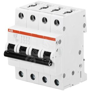 Выключатель автоматический четырехполюсный S204 8А B 6кА (S204 B8) | 2CDS254001R0085 | ABB - ABB