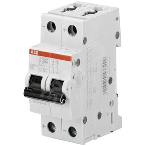 Выключатель автоматический двухполюсный S202M UC 2А K 10кА (S202M K2UC) | 2CDS272061R0277 | ABB - ABB