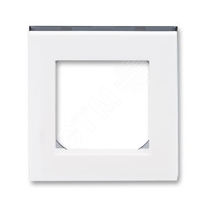 ABB Levit Белый / дымчатый чёрный Рамка 1-ая | 3901H-A05010 62W | 2CHH015010A6062 | ABB - ABB