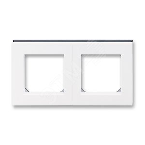 ABB Levit Белый / дымчатый чёрный Рамка 2-ая | 3901H-A05020 62W | 2CHH015020A6062 | ABB - ABB