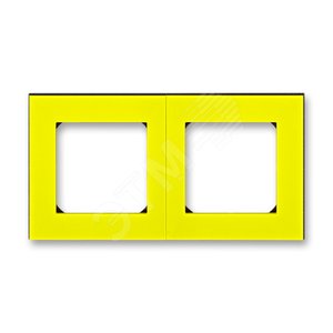 ABB Levit Жёлтый / дымчатый чёрный Рамка 2-ая | 3901H-A05020 64W | 2CHH015020A6064 | ABB - ABB