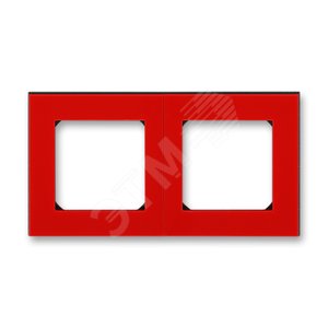 ABB Levit Красный / дымчатый чёрный Рамка 2-ая | 3901H-A05020 65W | 2CHH015020A6065 | ABB - ABB