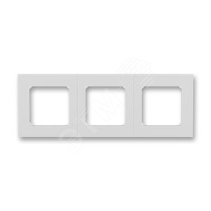 Рамка ABB Levit 3 поста серый / белый (3901H-A05030 16W)