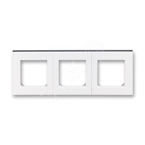 ABB Levit Белый / дымчатый чёрный Рамка 3-ая | 3901H-A05030 62W | 2CHH015030A6062 | ABB - ABB