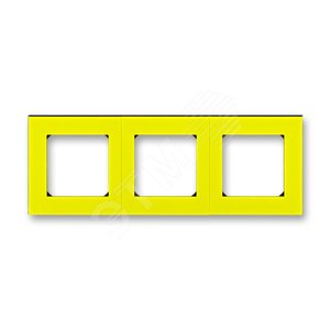 ABB Levit Жёлтый / дымчатый чёрный Рамка 3-ая | 3901H-A05030 64W | 2CHH015030A6064 | ABB - ABB