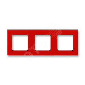 ABB Levit Красный / дымчатый чёрный Рамка 3-ая | 3901H-A05030 65W | 2CHH015030A6065 | ABB - ABB