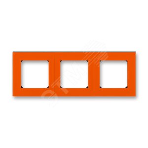 Рамка ABB Levit 3 поста оранжевый / дымчатый чёрный (3901H-A05030 66W) - ABB