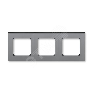 ABB Levit Сталь / дымчатый чёрный Рамка 3-ая | 3901H-A05030 69W | 2CHH015030A6069 | ABB - ABB