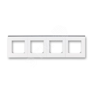 ABB Levit Белый / дымчатый чёрный Рамка 4-ая | 3901H-A05040 62W | 2CHH015040A6062 | ABB - ABB