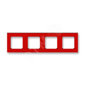 ABB Levit Красный / дымчатый чёрный Рамка 4-ая | 3901H-A05040 65W | 2CHH015040A6065 | ABB - ABB