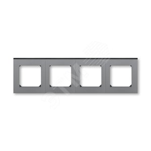ABB Levit Сталь / дымчатый чёрный Рамка 4-ая | 3901H-A05040 69W | 2CHH015040A6069 | ABB - ABB
