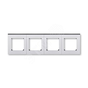 ABB Levit Серебро / дымчатый чёрный Рамка 4-ая | 3901H-A05040 70W | 2CHH015040A6070 | ABB - ABB
