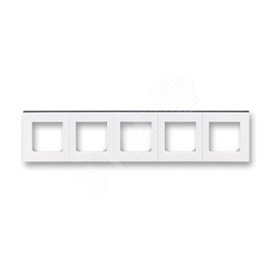 ABB Levit Белый / дымчатый чёрный Рамка 5-ая | 3901H-A05050 62W | 2CHH015050A6062 | ABB - ABB