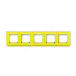 ABB Levit Жёлтый / дымчатый чёрный Рамка 5-ая | 3901H-A05050 64W | 2CHH015050A6064 | ABB - ABB