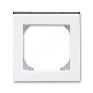 ABB Levit Белый / дымчатый чёрный Рамка одинарная 55х55 для механизмов BJE | 3901H-A05510 62 | 2CHH015510A4062 | ABB - ABB