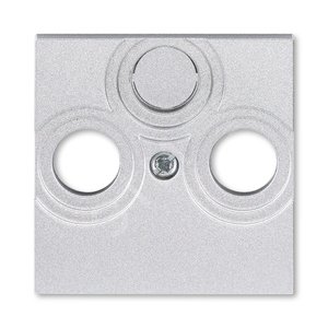 ABB Levit Серебро / дымчатый чёрный Накладка для розеток TV-R / TV-R-SAT Серебро | 5011H-A00300 70 | 2CHH080300A4070 | ABB