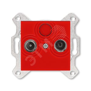 Розетка TV-R ABB Levit проходная 7дБ красный (5011H-A03607 65W) - ABB