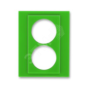 ABB Levit Зелёный / дымчатый чёрный Сменная панель на розетку с з/к двойную Зелёный | ND5513H-A2223 67 | 2CHH132223A8067 | ABB