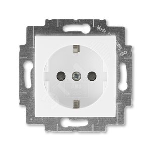 ABB Levit Белый / белый Розетка с з/к со шторками 16А | 5520H-A03457 03W | 2CHH203457A6003 | ABB - ABB
