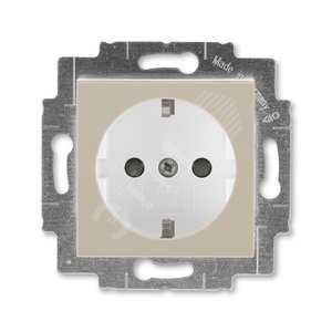 ABB Levit Кофе макиато / белый Розетка с з/к со шторками 16А | 5520H-A03457 18W | 2CHH203457A6018 | ABB - ABB