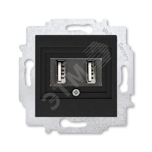 ABB Levit Антрацит USB зарядка 2-ая | 5014H-A00040 63W | 2CHH290040A6063 | ABB - ABB