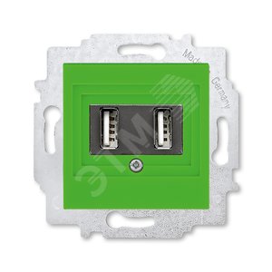 ABB Levit Зелёный USB зарядка 2-ая | 5014H-A00040 67W | 2CHH290040A6067 | ABB - ABB