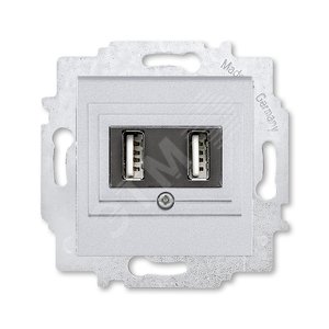 ABB Levit Серебро USB зарядка 2-ая | 5014H-A00040 70W | 2CHH290040A6070 | ABB - ABB