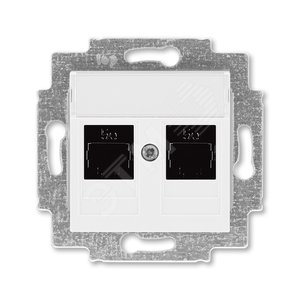 ABB Levit Белый Розетка комп. 2-ая 2хRJ45 категория 5e | 5014H-A51018 03W | 2CHH295118A6003 | ABB - ABB