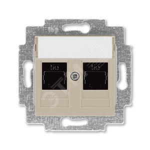 ABB Levit Кофе макиато Розетка комп. 2-ая 2хRJ45 категория 5e | 5014H-A51018 18W | 2CHH295118A6018 | ABB - ABB