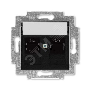ABB Levit Антрацит Розетка комп. 2-ая 2хRJ45 категория 5e | 5014H-A51018 63W | 2CHH295118A6063 | ABB - ABB