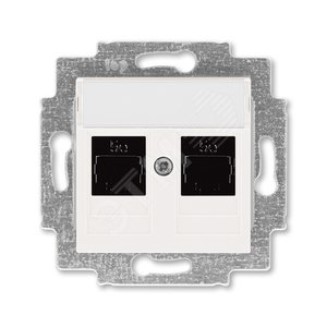 ABB Levit Жемчуг Розетка комп. 2-ая 2хRJ45 категория 5e | 5014H-A51018 68W | 2CHH295118A6068 | ABB - ABB