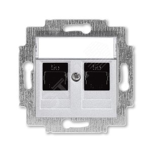 ABB Levit Серебро Розетка комп. 2-ая 2хRJ45 категория 5e | 5014H-A51018 70W | 2CHH295118A6070 | ABB - ABB