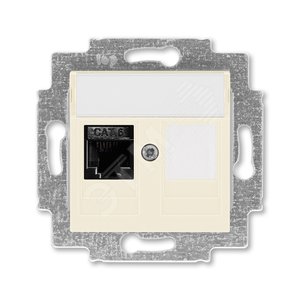ABB Levit Слоновая кость Розетка комп. RJ45 категория 6 и заглушка | 5014H-A61017 17W | 2CHH296117A6017 | ABB - ABB