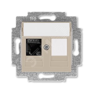 ABB Levit Кофе макиато Розетка комп. RJ45 категория 6 и заглушка | 5014H-A61017 18W | 2CHH296117A6018 | ABB - ABB