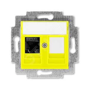 ABB Levit Жёлтый Розетка комп. RJ45 категория 6 и заглушка | 5014H-A61017 64W | 2CHH296117A6064 | ABB - ABB