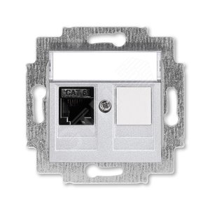 ABB Levit Серебро Розетка комп. RJ45 категория 6 и заглушка | 5014H-A61017 70W | 2CHH296117A6070 | ABB - ABB