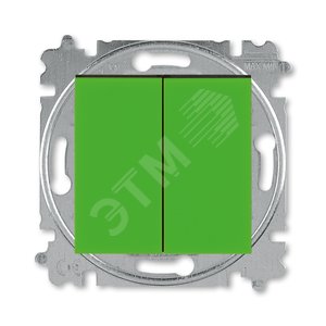 ABB Levit Зелёный / дымчатый чёрный Выключатель 2-кл. | 3559H-A05445 67W | 2CHH590545A6067 | ABB - ABB