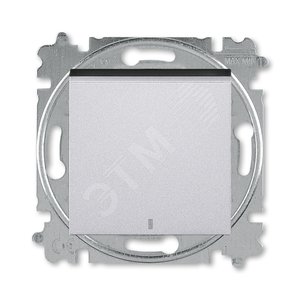 ABB Levit Серебро / дымчатый чёрный Переключатель 1-кл. с подсветкой ориентационная | 3559H-A06446 70W | 2CHH590646A6070 | ABB