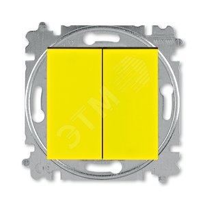 ABB Levit Жёлтый / дымчатый чёрный Переключатель 2-кл. | 3559H-A52445 64W | 2CHH595245A6064 | ABB - ABB