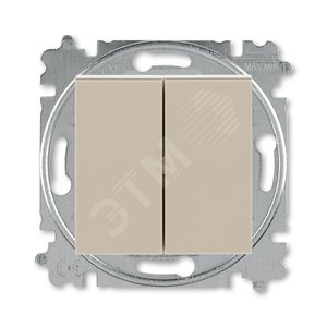 ABB Levit Кофе макиато / белый Выключатель кнопочный 2-кл. | 3559H-A87445 18W | 2CHH598745A6018 | ABB - ABB
